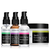 Revitalizing Skincare Essentials: Glycolic Acid 30% Gel Peel 1 oz,  Anti-Aging Super Serum 1 oz, Anti-Aging Moisturizer L22 1 oz & Neck Firming Cream 2 oz